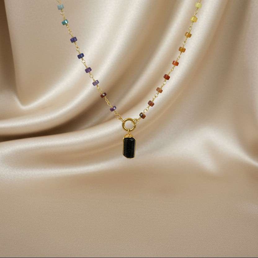 Necklace 10mm Heishi Beads with Pearl/Stone