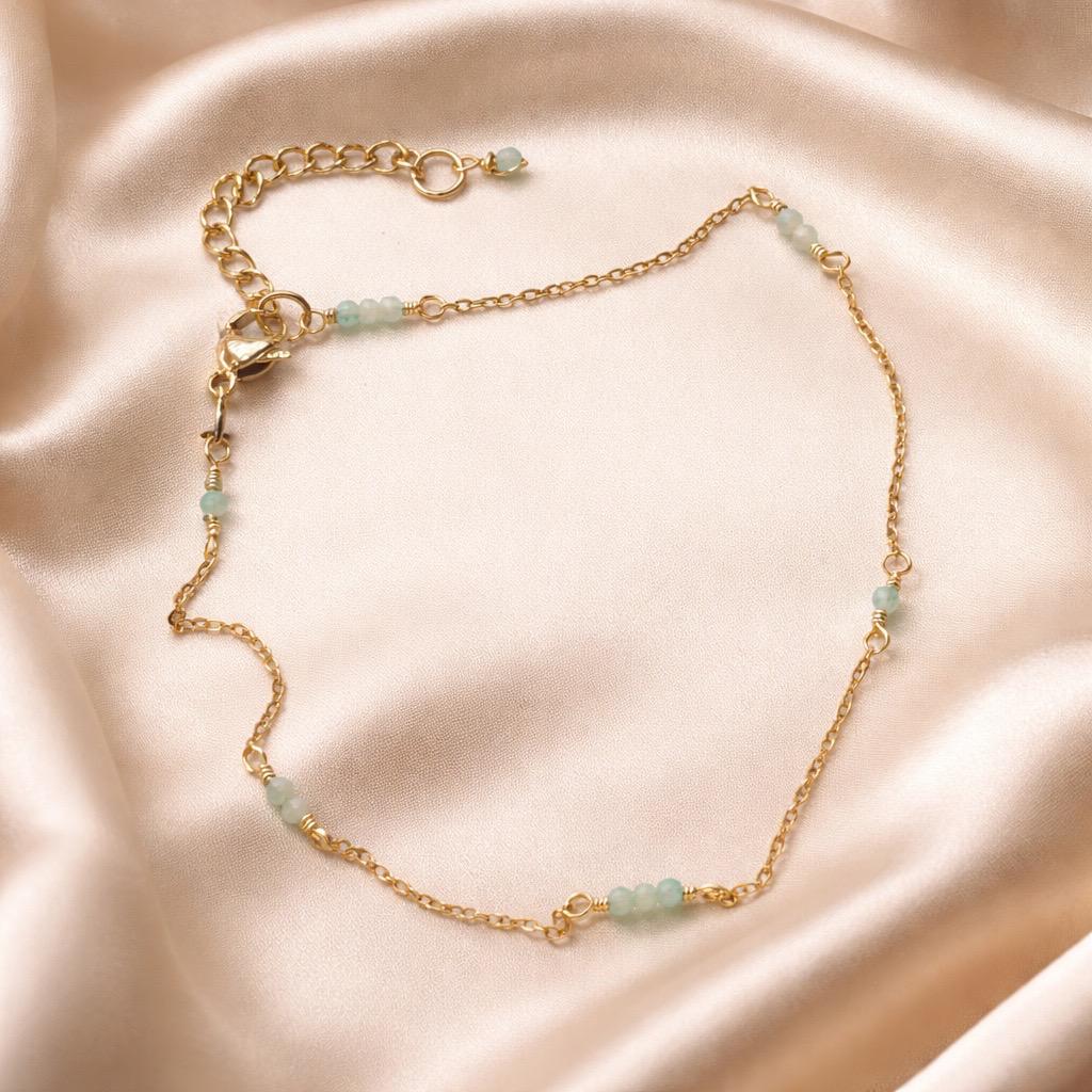 Anklets Beaded Stones with Charm