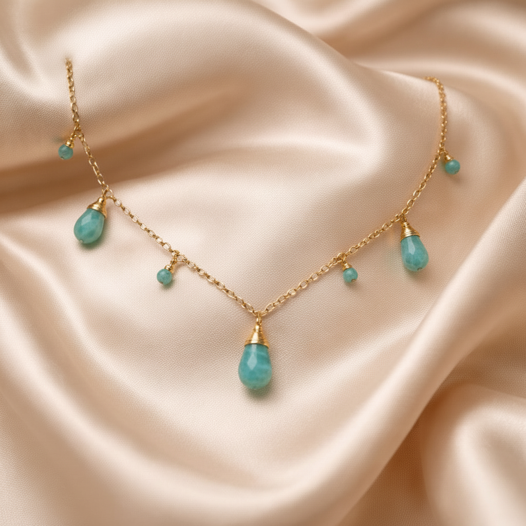 Necklace 7 Beads and Stones