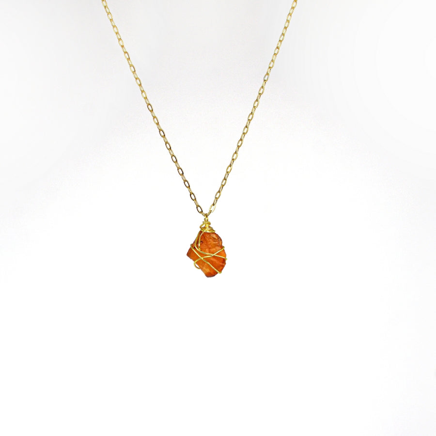 Necklace Cage Natural Stones