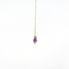 Load image into Gallery viewer, Necklace Long Rosary Beads with Raw Stone