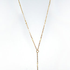 Necklace Long Rosary Beads with Raw Stone