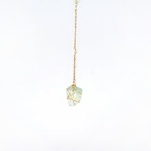 Load image into Gallery viewer, Necklace Long Rosary Beads with Raw Stone