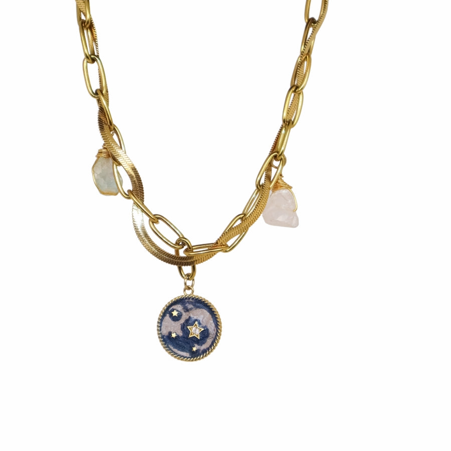 Necklace Thick 3 chains / 3 charms