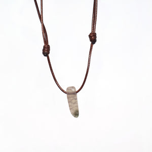 Necklace Leather Stick Stones