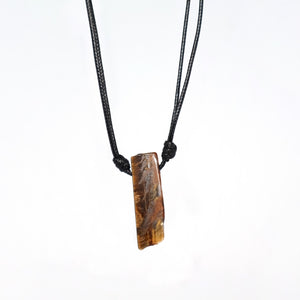Necklace Leather Stick Stones