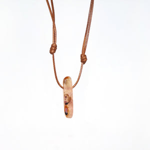 Necklace Leather Stick Stones