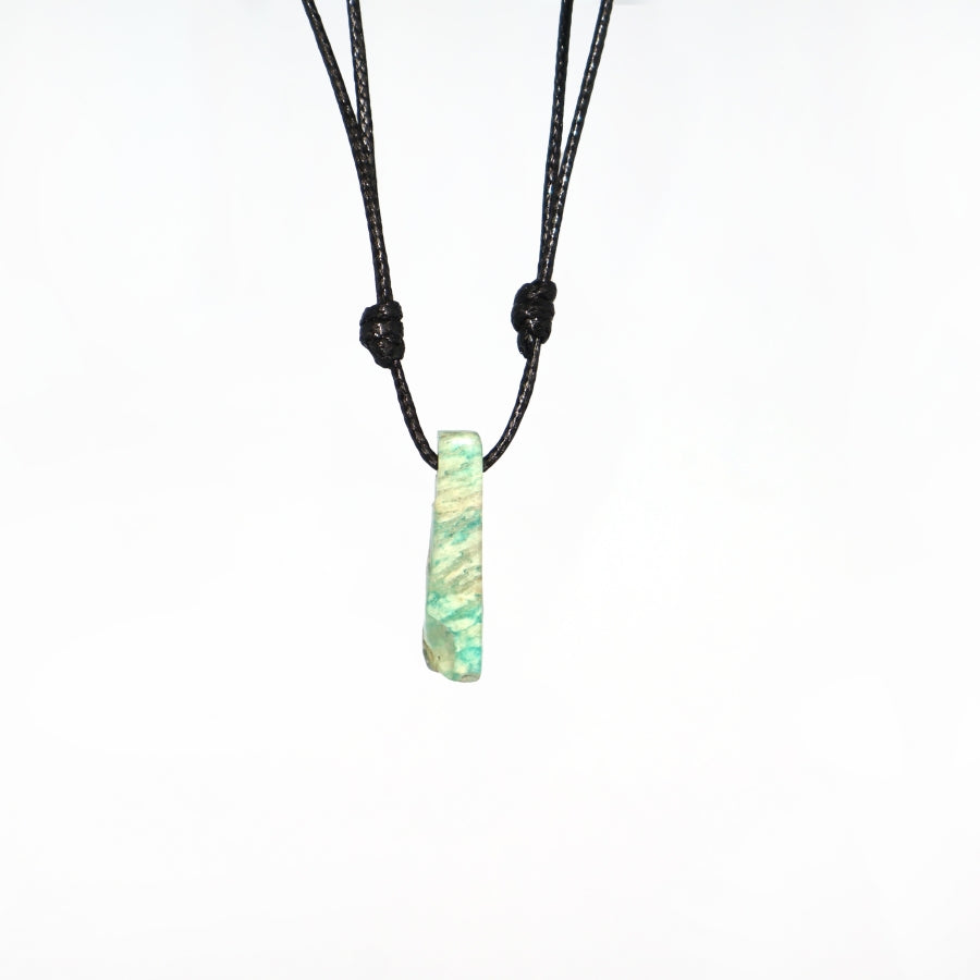 Necklace Leather Stick Stones