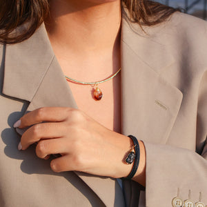 Necklace Magnetic with Semiprecious Raw Stone
