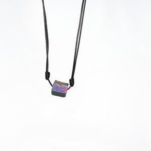 Necklace Leather Stick Stones