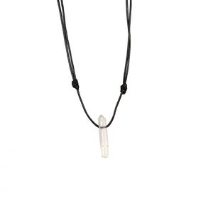 Necklace Leather Stick Stones