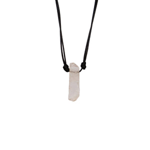 Necklace Leather Stick Stones