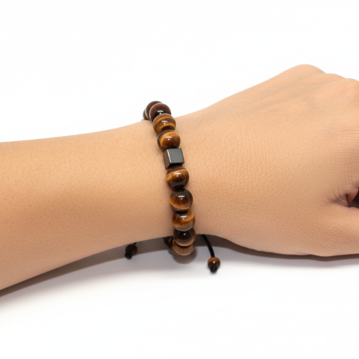 Bracelet Man Tiger's Eye/Hematite 8mm