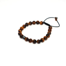 Load image into Gallery viewer, Bracelet Man Tiger&#39;s Eye/Hematite 8mm