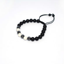 Load image into Gallery viewer, Man Bracelet Howlite/ Hematite/ Onyx