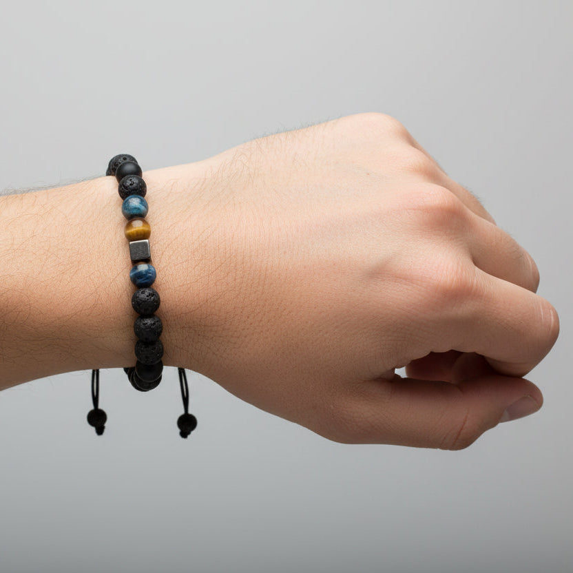 Bracelet Man Onyx/Mix Cat Eye/Hematite 8mm
