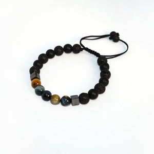Bracelet Man Onyx/Mix Cat Eye/Hematite 8mm