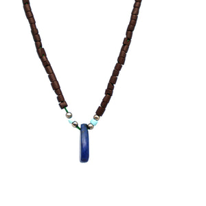 Necklace Green Thread Beads