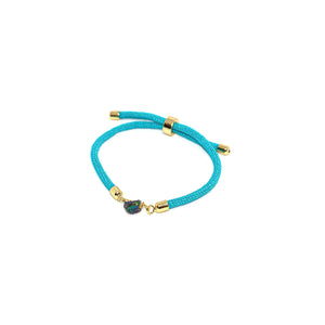 Bracelet Thick Colorful Thread With One Raw Stone