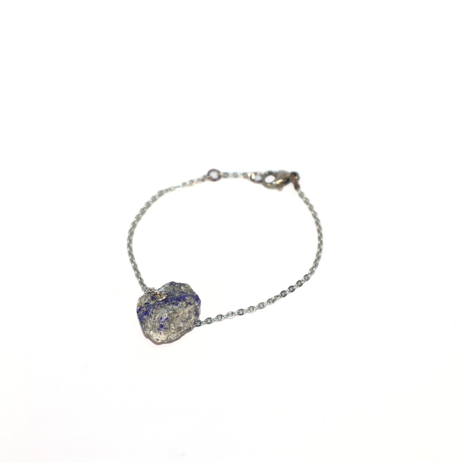 Bracelet Raw Natural Stones (Silver)