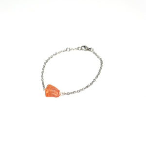 Bracelet Raw Natural Stones (Silver)