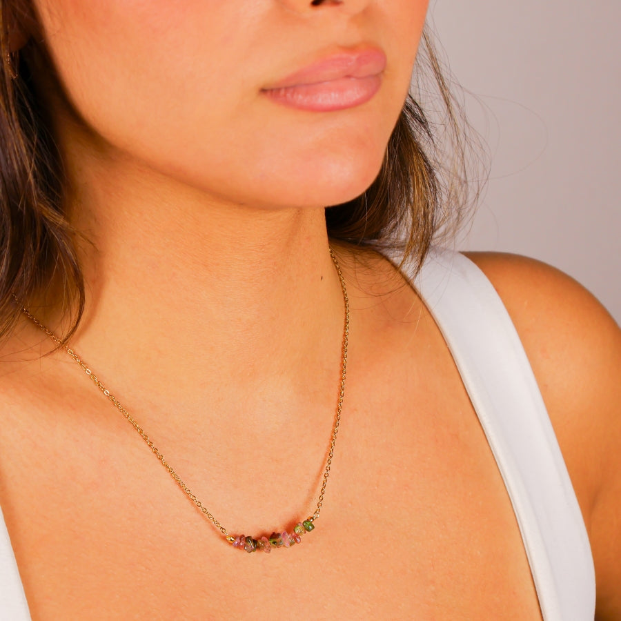 Necklace Chopped Natural Stones
