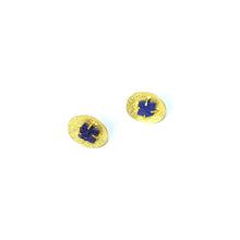 Load image into Gallery viewer, Earrings Round with Semiprecious Stones