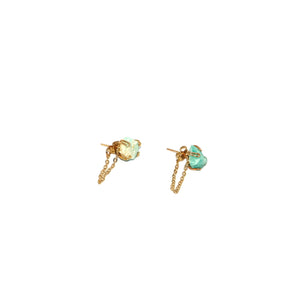 Earrings Spider Stud with Chain Stones