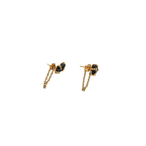 Earrings Spider Stud with Chain Stones