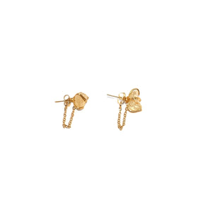 Earrings Spider Stud with Chain Stones