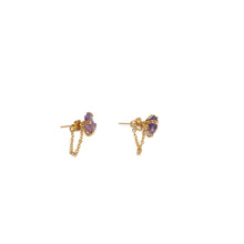 Load image into Gallery viewer, Earrings Spider Stud with Chain Stones