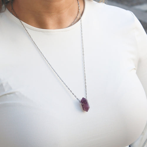Necklaces Long Silver Pointer