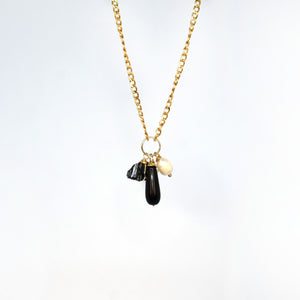 Necklace Sailor with Crystals and Pearls