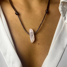 Load image into Gallery viewer, Necklace Leather Stick Stones