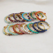 Load image into Gallery viewer, Earrings Hoops Wrapped Beads