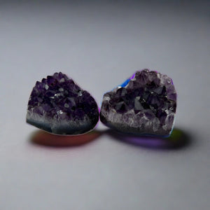 Amethyst Geode Stone Heart