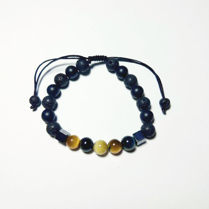Bracelet Man Onyx/Mix Cat Eye/Hematite 8mm