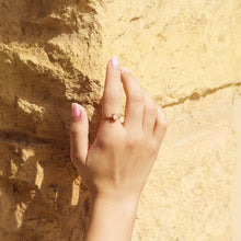 Load image into Gallery viewer, Ring One Stone Gold Plated