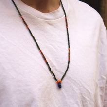 Load image into Gallery viewer, Necklace Green Thread Beads