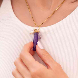Necklace Sailor with Crystals and Pearls