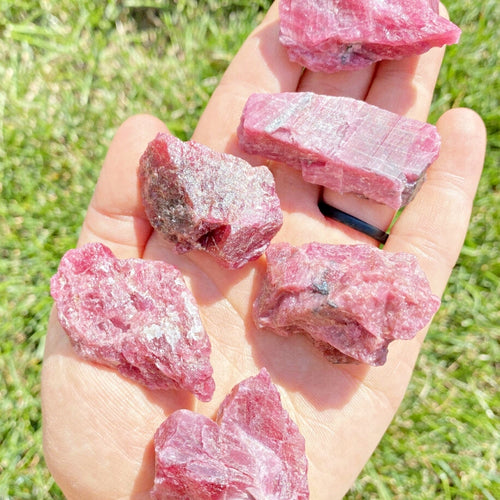 Tumbled Stone Raw Rhodonite