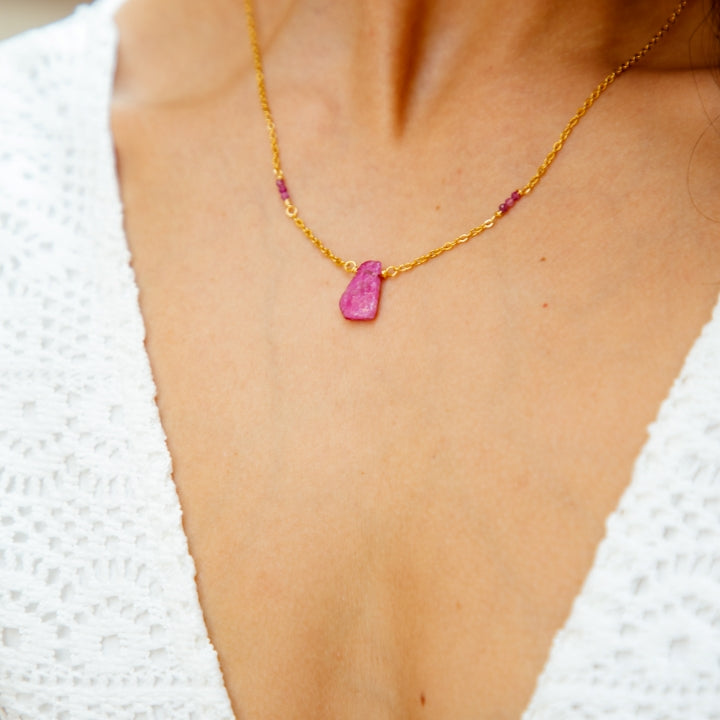 Necklace Beads with one Stone