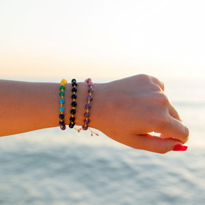 Bracelet Gold Thread Beads Woman