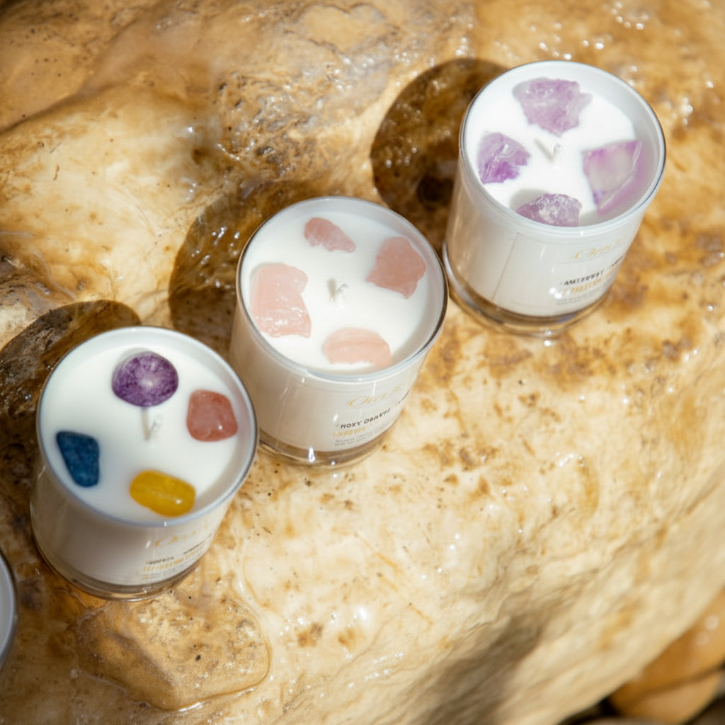 Crystal-Infused Candles