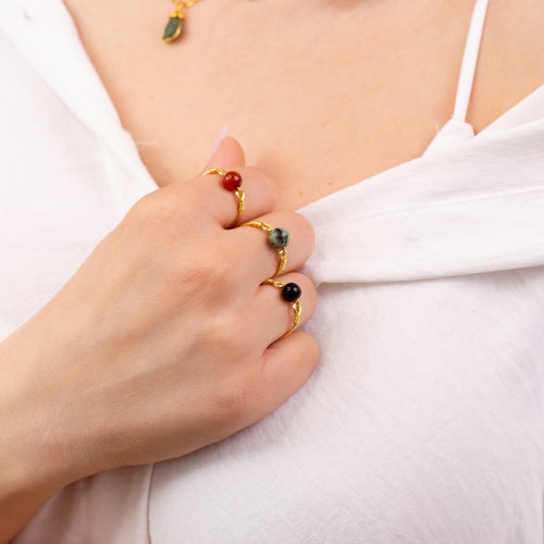 Ring One Bead Stone