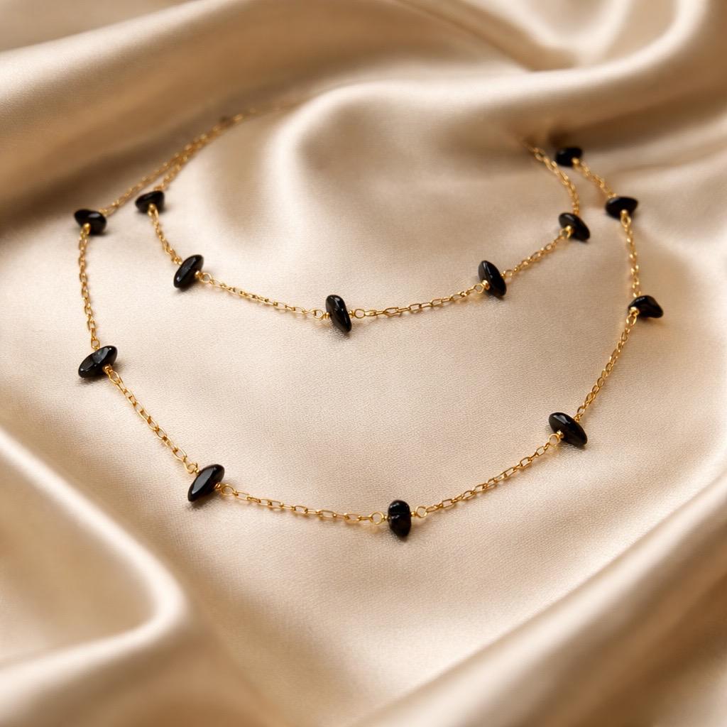 Necklace Rosary with Chopped Stones