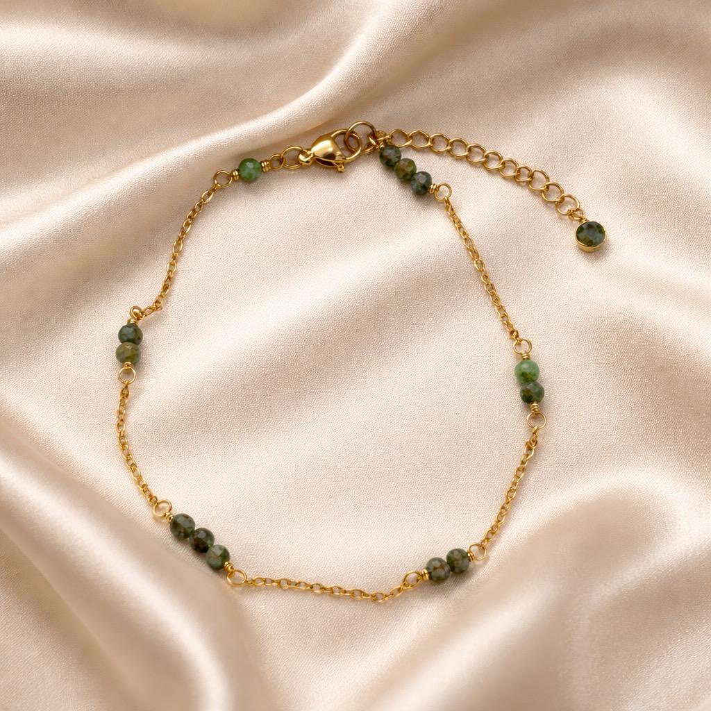 Anklets Beaded Stones with Charm