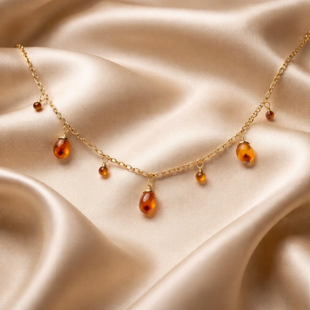 Necklace 7 Beads and Stones