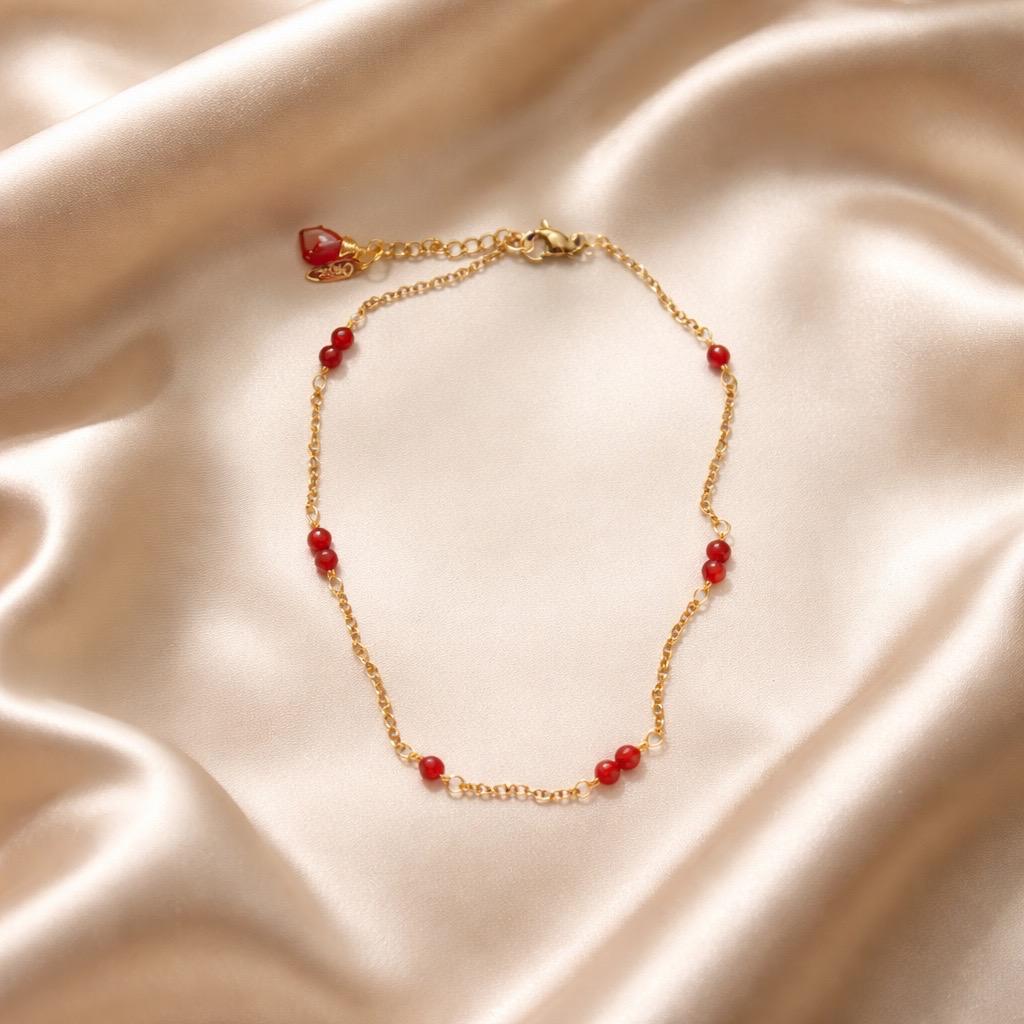 Anklets Beaded Stones with Charm