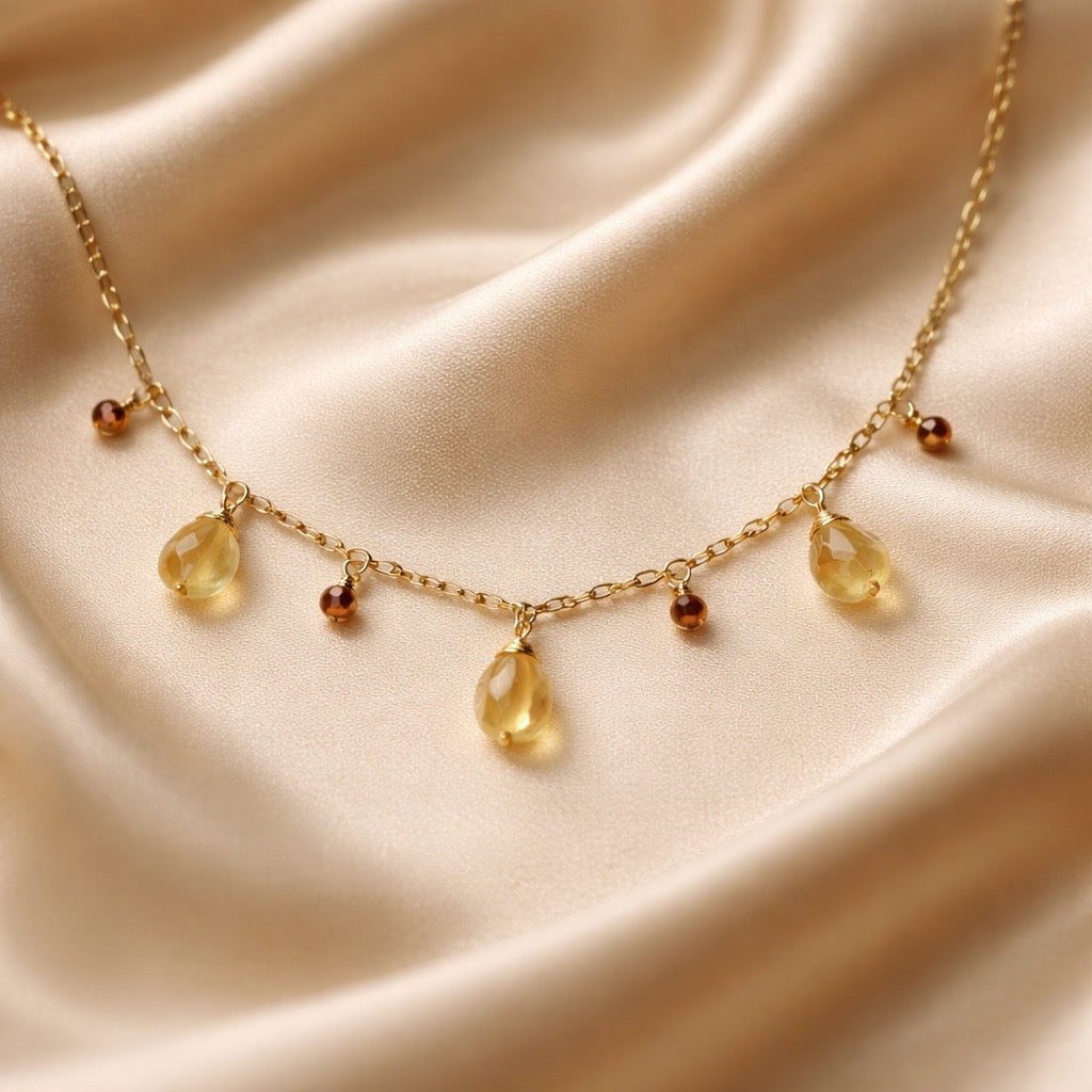 Necklace 7 Beads and Stones